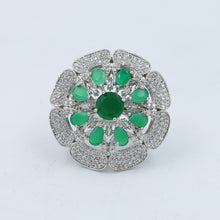 Zircon/AD Cocktail Green Ring 18532-5714