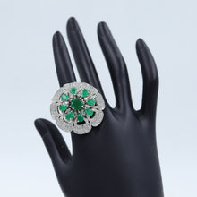 Zircon/AD Cocktail Green Ring 18532-5714