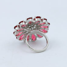 Silver Finish Stylish Ruby Zircon/AD Ring 9982-5212