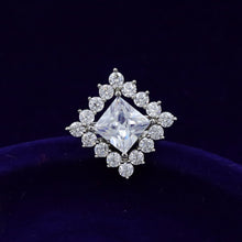 Silver Plated Zircon/AD Adjustable Ring 1131-69
