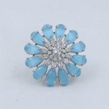 Firozi Color Designer Zircon/AD Cocktail Ring 9984-5215