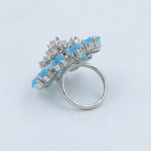 Firozi Color Designer Zircon/AD Cocktail Ring 9984-5215