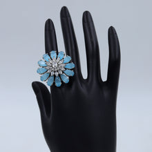 Firozi Color Designer Zircon/AD Cocktail Ring 9984-5215