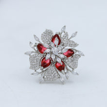 Stylish Zircon/AD Cocktail Adjustable Ring 1128-69