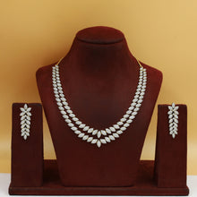 Round Neck Zircon/AD Necklace Set 19732-31