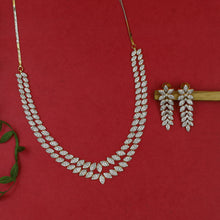 Round Neck Zircon/AD Necklace Set 19732-31