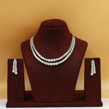 Round Neck Zircon/AD Necklace Set 19731-31