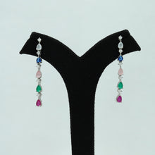 Round Neck Zircon/AD Necklace Set 12545-28