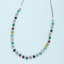 Round Neck Zircon/AD Necklace Set 12545-28