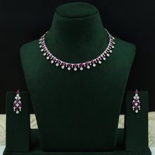 Round Neck Zircon/AD Necklace Set 12763-68