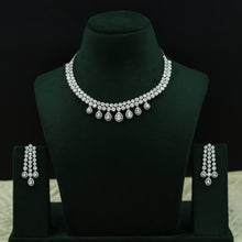 Round Neck Zircon/AD Necklace Set 12530-28