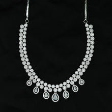 Round Neck Zircon/AD Necklace Set 12530-28
