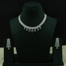 Round Neck Zircon/AD Necklace Set 12530-28