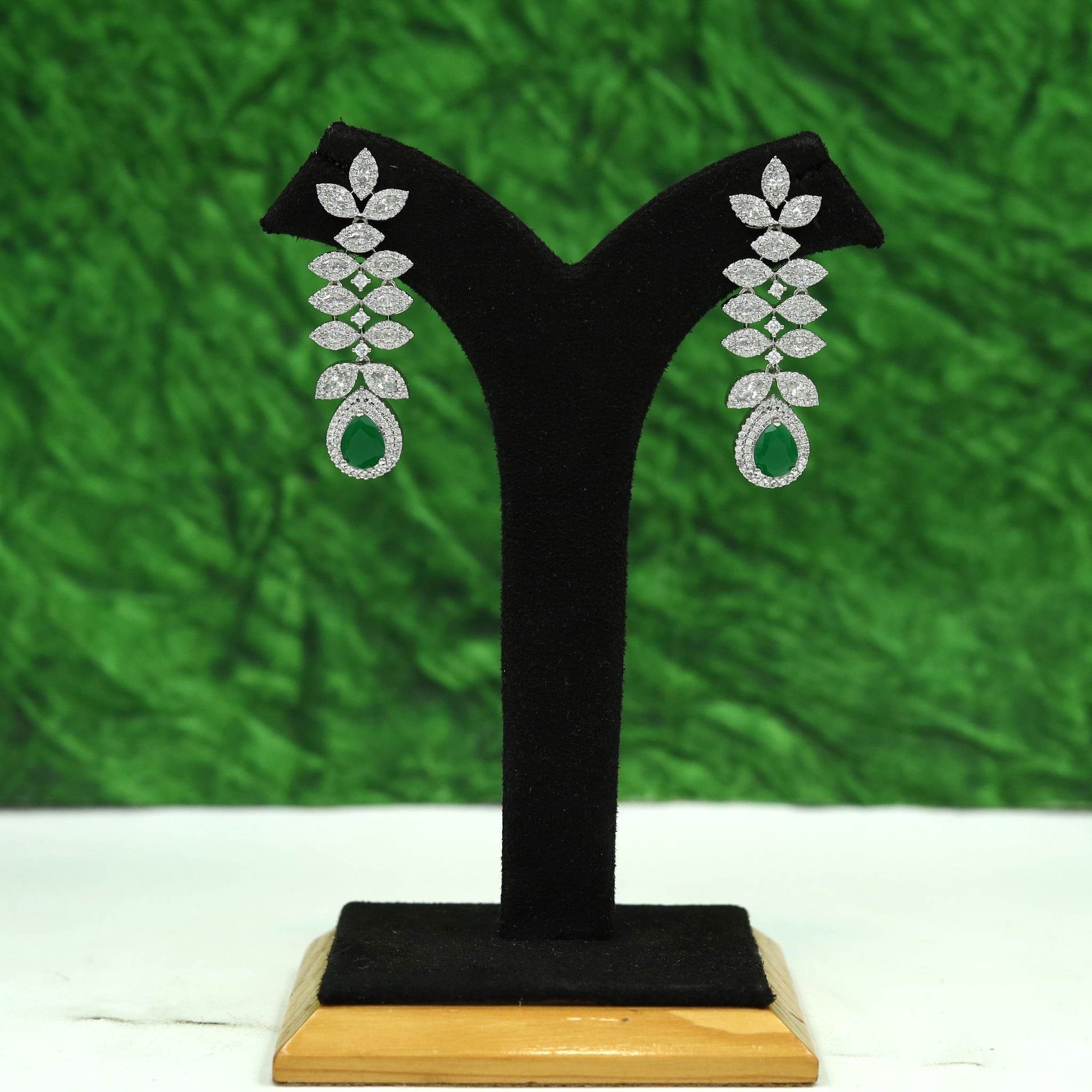 Round Neck Layered Zircon/AD Necklace Set 16579-69