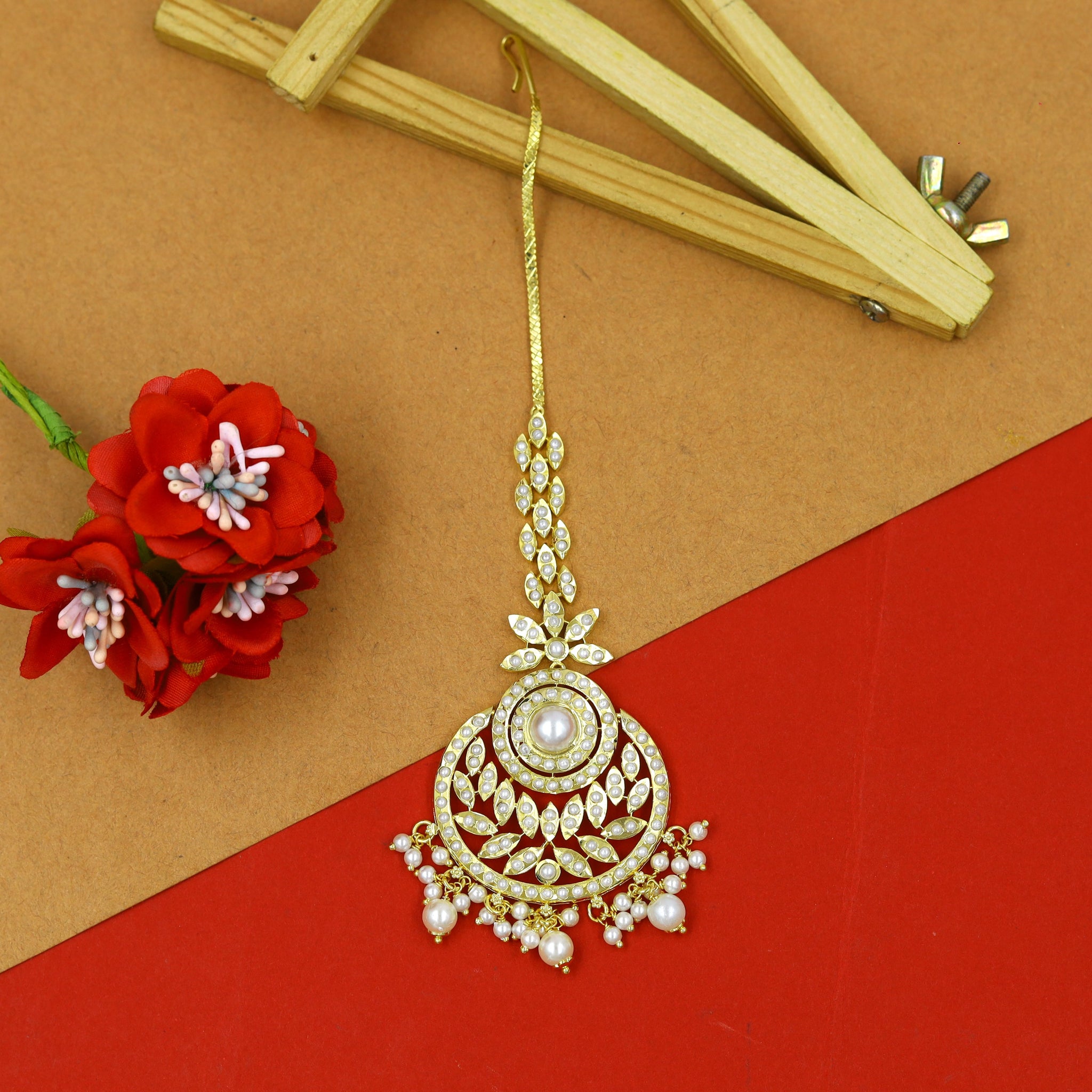 Buy Jadau Maang Tikka Online Dazzles Jewellery