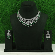 Round Neck Zircon/AD Necklace Set 16224-69