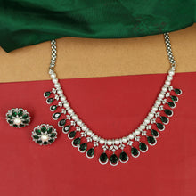 Round Neck Zircon/AD Necklace Set 16554-69