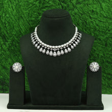 Round Neck Zircon/AD Necklace Set 16554-69