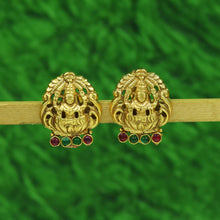 Ruby Green Temple Necklace Set 15414-2561