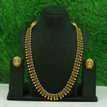 Ruby Green Temple Necklace Set 15414-2561