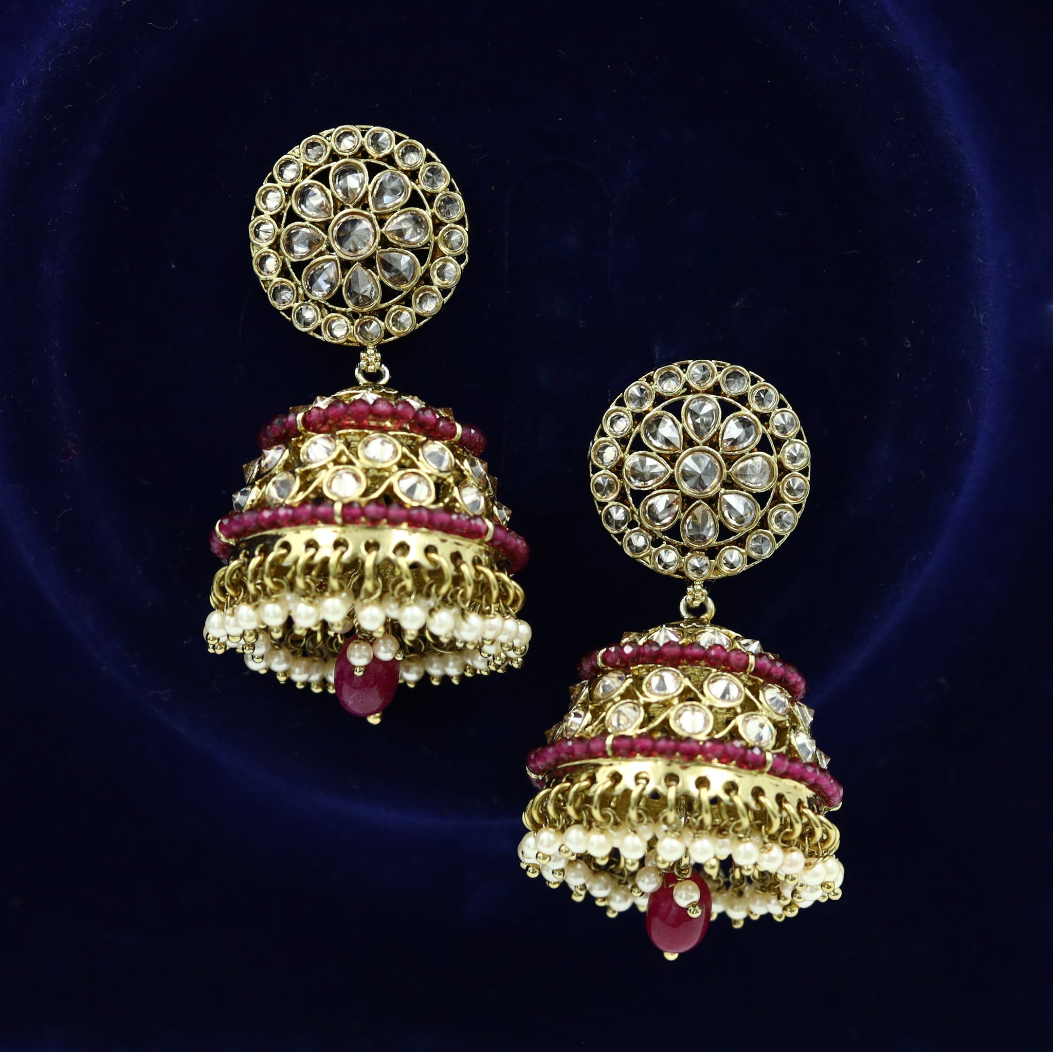 Mehandi Finish Antique Jhumki Earring 13468-100