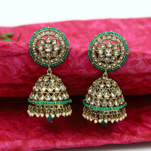 Green Antique Earrings 7652-1249