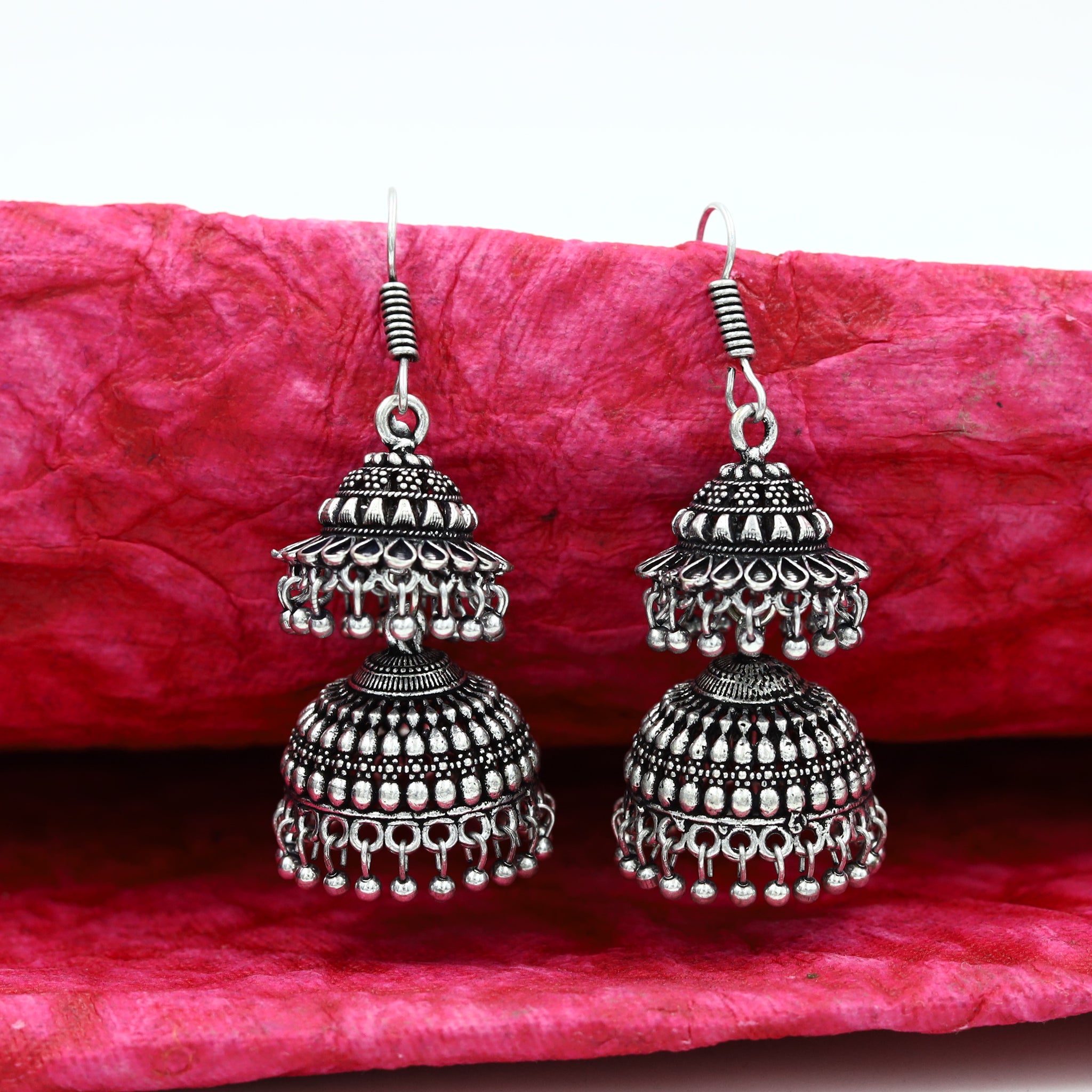 Jhumki Oxidized Earring 12628-28