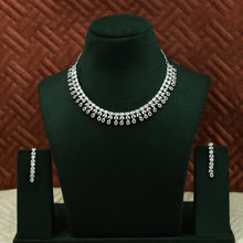 Round Neck Zircon/AD Necklace Set 12938-31
