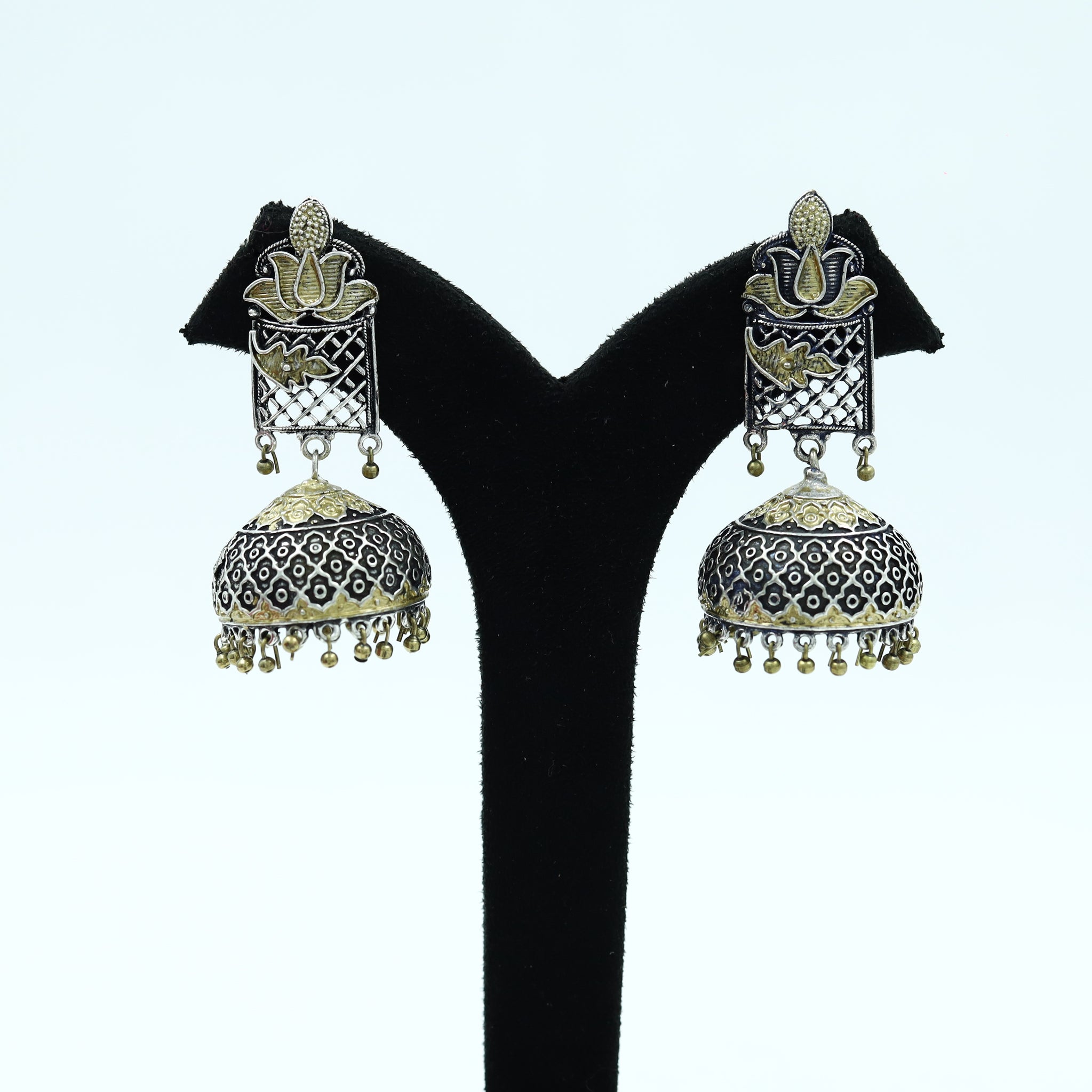 Jhumki Oxidized Earring 12640-28