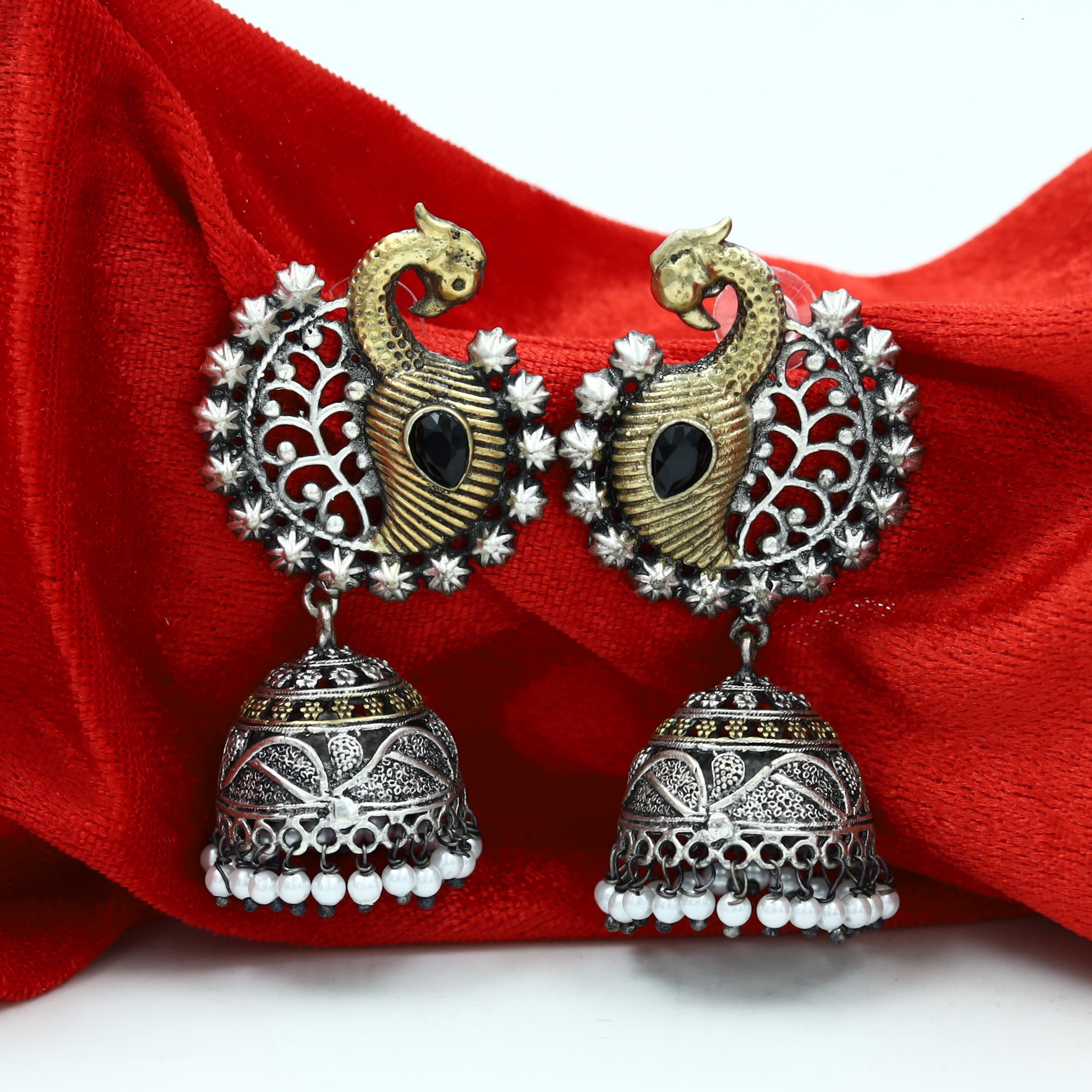 Jhumki Oxidized Earring 12642-28