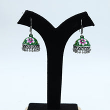 Meenakari Jhumki Oxidized Earring 12622-28