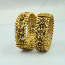 Antique Gold Finish Bangles/Kada 10199-28