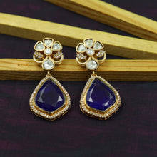 Sabyasachi Inspired Moissanite light Kundan Earring 16821-87