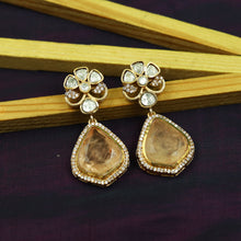 Sabyasachi Inspired Moissanite light Kundan Earring 16821-87