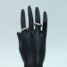 Pure Silver 925 Hallmarked Couple Ring 7980-22