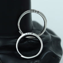 Pure Silver 925 Hallmarked Couple Ring 7971-22