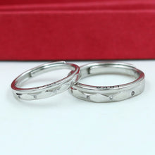 Pure Silver 925 Hallmarked Couple Ring 7971-22