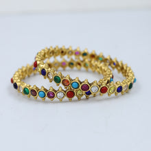 Antique Gold Finish Bangles/Kada 10203-28