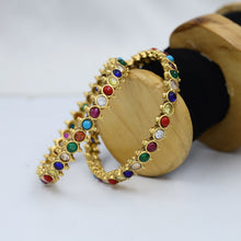 Antique Gold Finish Bangles/Kada 10203-28