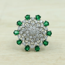 Adjustable Cocktail Zircon/AD Ring 16134-3281