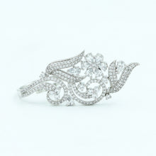 Stylish Zircon/AD Silver Plated Ring 16091-3238