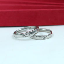 Pure Silver 925 Hallmarked  Couple Ring 7977-22