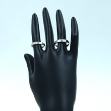 Pure Silver 925 Hallmarked  Couple Ring 7977-22