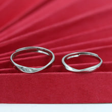 925 Hallmarked Pure Silver Adjustable Couple Ring 17252-22