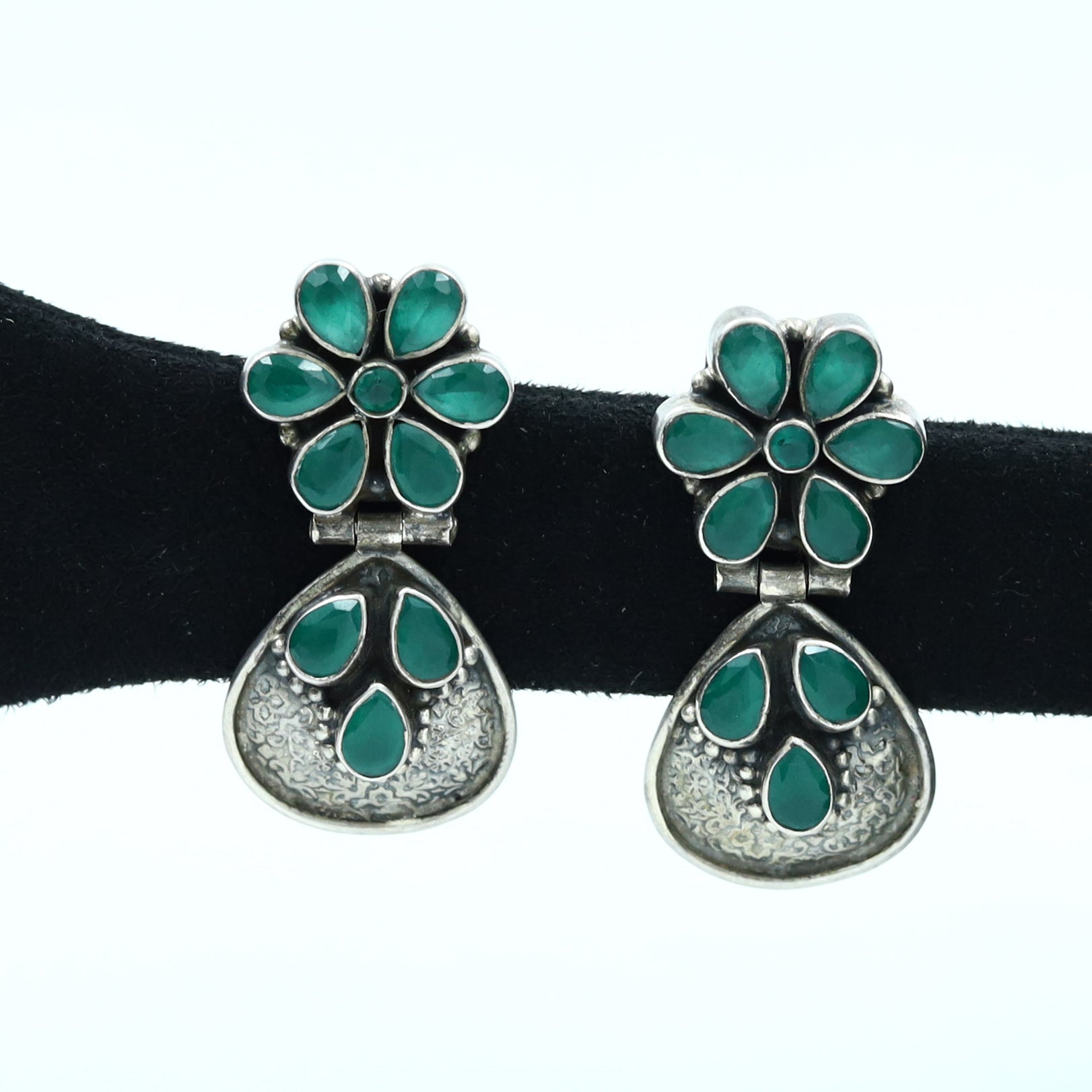 925 Pure Green Silver Earring 8577-2485