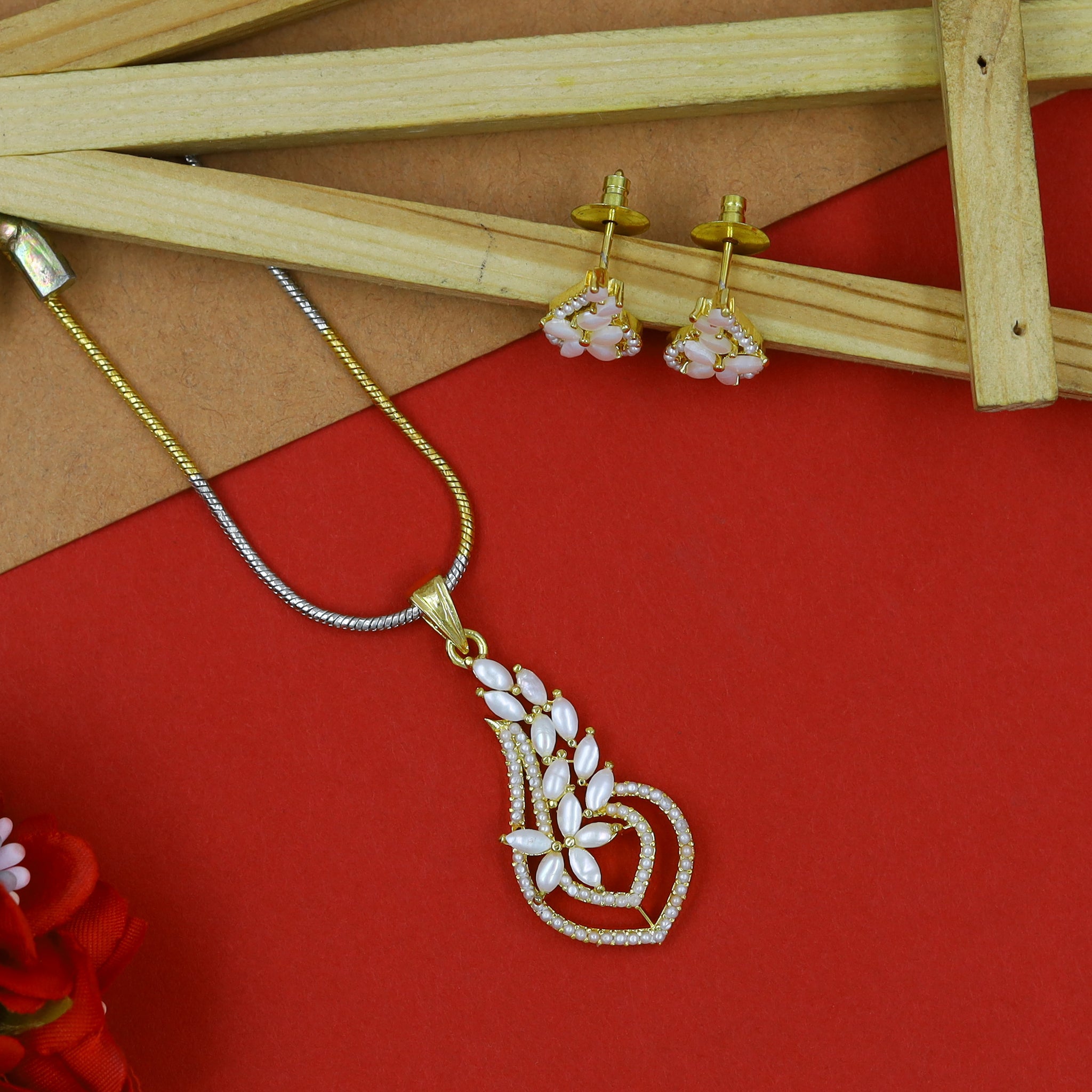 Medium Jadau Pendant Set 14649-48