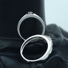 Pure 925 Hallmarked Silver Couple Ring 7974-22