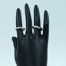Pure 925 Hallmarked Silver Couple Ring 7974-22
