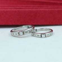 Pure 925 Hallmarked Silver Couple Ring 7974-22