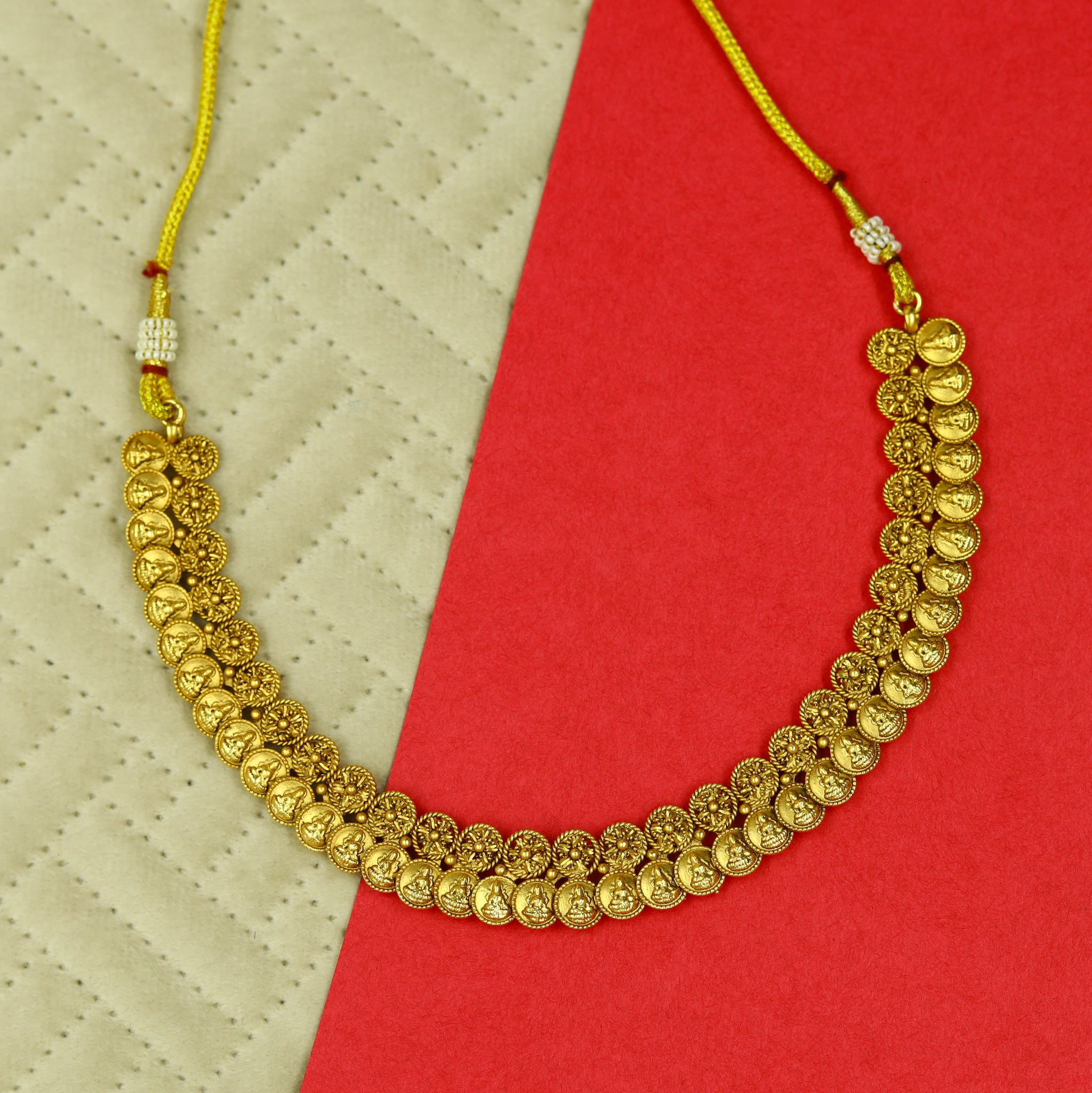 Round Neck Temple Necklace Set 13087-33